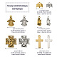 Kissitty 100 pièces 10 pendentifs en alliage de style tibétain FIND-KS0001-22-4