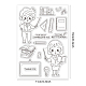 GLOBLELAND Teachers' Day Clear Stamps Greeting Words Silicone Clear Stamp Seals for Cards Making DIY Scrapbooking Photo Journal Album Decoration DIY-WH0167-56-658-3