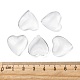 Cabochons cardiaques de verre transparent GGLA-R021-20mm-5