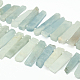 Chapelets de perles en aigue-marine naturelle G-O152-12-2