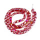 Electroplate Opaque Solid Color Glass Beads Strands EGLA-N002-25-A01-2