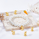 Sunnyclue 1 caja 20 piezas encantos de conejo estatua del encanto del conejito año nuevo chino 2023 encantos de conejo 3d bendición de la suerte encanto de aleación para la fabricación de joyas encantos llavero caja de regalo diy recuerdo oro mate FIND-SC0003-87-5