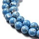 Fili di perle sintetiche turchesi e conchiglie montate G-D482-01C-04-4