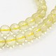 108 perles mala bijoux bouddhiste quartz naturel de citron ronde perles colliers de prière élastiques NJEW-E017-03-2