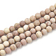 Chapelets de perles en pierre en bois naturel G-T106-264-1