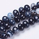 Chapelets de perles en agate à rayures naturelles/agates à bandes G-I198D-B-01-1