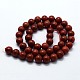 Natürliche rote Jaspis Perlen Stränge G-I199-25-10mm-2