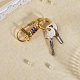 Handmade Brass Enamel Men's Bird Shape Hook Keychain KK-WH0045-054-4