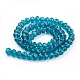 Peacock Blue Imitate Austrian Crystal Faceted Glass Rondelle Spacer Beads X-GR8MMY-69-2