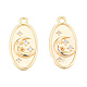 Латунные микропаве прозрачные подвески с фианитом KK-N231-382-2