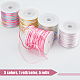 Superfindings 5 rouleaux 5 couleurs cordon de fil de nylon teint par segment NWIR-FH0001-04B-3