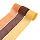 Yilisi 3 rouleaux 3 couleurs de ruban d'emballage en polyester imitation lin OCOR-YS0001-02B-2