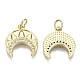 Brass Micro Pave Clear Cubic Zirconia Pendants ZIRC-N039-098-NF-2