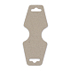 厚紙のアクセサリー台紙  ネックレスに使用  ナバホホワイト  123.5x45.5x0.3mm  穴：7x21.5mm CDIS-S025-18A-2