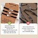 3Pcs 3 Style Stainless Steel Heart Link Bracelets Set BJEW-SW00106-02-3