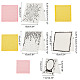 Superfindings 4pcs 4 pattern plastic template craft card 150x150x2.5~3mm plant plastic goffratura cartelle per artigianato album fotografico decorazione di nozze scrapbooking DIY-FH0001-58-2