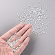 11/0グレードの丸いガラスシードビーズ  透明インサイドカラー  光沢メッキ  ライトシアン  2.3x1.5mm  穴：1mm  約48500個/ポンド SEED-N001-F-237-4