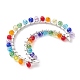Colorful Glass Beaded Big Pendants PALLOY-JF02428-02-3