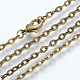 Iron Cable Chains Necklace Making MAK-R013-70cm-AB-1