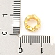 Perline europee di micro pavé di zirconi cubici in ottone placcato a cremagliera ZIRC-F140-04G-B-3