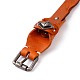 Alloy Leather Snap Bracelets BJEW-N269-06-4