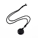 Verstellbare Wirbel-Anhänger-Halskette mit natürlichen gemischten Edelsteinen und Nylonschnur für Damen NJEW-L171-05-3