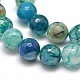 Dyed Natural Agate Faceted Round Beads Strands G-E268-18-2