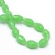 Teardrop Faceted Imitation Jade Glass Beads Strands GLAA-Q052-A01-3