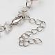 Glass Bead Link Bracelets BJEW-JB02830-4