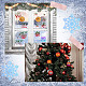 16 個 16 スタイルクリスマステーマペットプラスチック中空描画絵画ステンシルテンプレート  クリスマス テーマ 模様の正方形  ホワイト  130x130x0.3mm  1個/スタイル DIY-WH0387-80-7