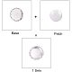 PandaHall Elite 30 pcs 12mm Flat Round Brass Stud Earring Cabochon Setting Post Cup with 30 pcs 12mm Clear Glass Cabochons for Earring DIY Jewelry Craft Making DIY-PH0020-31P-4
