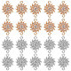 Sunnyclue 40 pièces 2 styles alliage cristal strass connecteur breloques FIND-SC0025-27-1