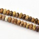 Faceted Rondelle Natural Picture Jasper Beads Strands G-E302-011-4mm-1