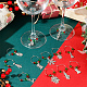 12 pz tema natalizio in lega di stile tibetano e ciondoli in vetro ciondoli per bicchiere di vino AJEW-SC0002-02-4
