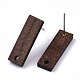Fornituras de aretes de madera de nogal MAK-N033-009-3