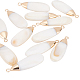 Benecreat 12pcs Süßwasserschale Charms Anhänger Teardrop Shell Charms mit vergoldeter Messingkante für Armband Halskette DIY Schmuckherstellung SHEL-BC0001-002-4