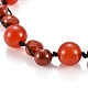Verstellbare geflochtene Perlenarmbänder aus Nylonfaden BJEW-JB05475-03-2