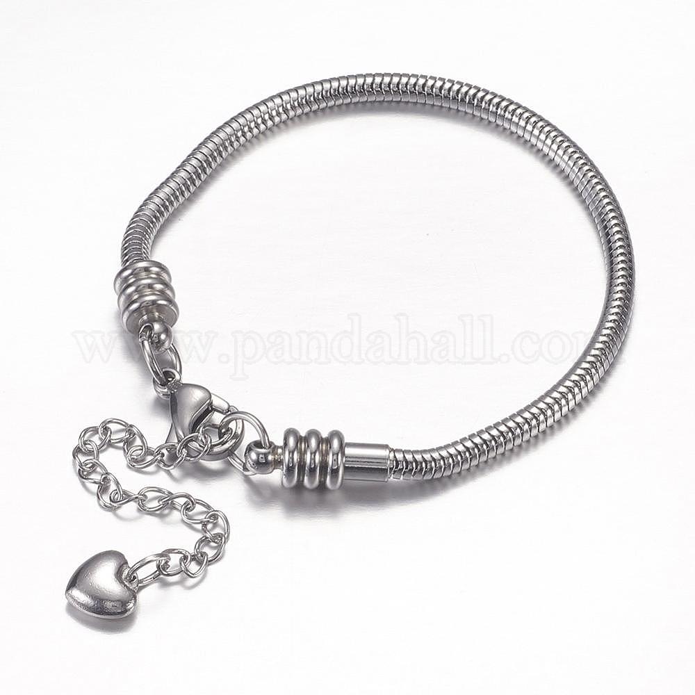 Lot De 20 Chaînes Bracelet Serpent En Acier Inoxydable - Longueur 6,3 Pouces - Avec Outil D'aide Au Montage