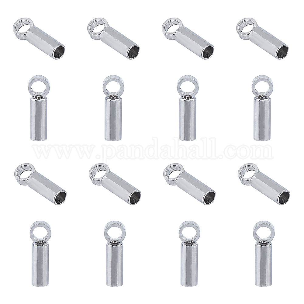 Shop UNICRAFTALE about 60pcs Tube End Caps Stainless Steel Cord Ends
