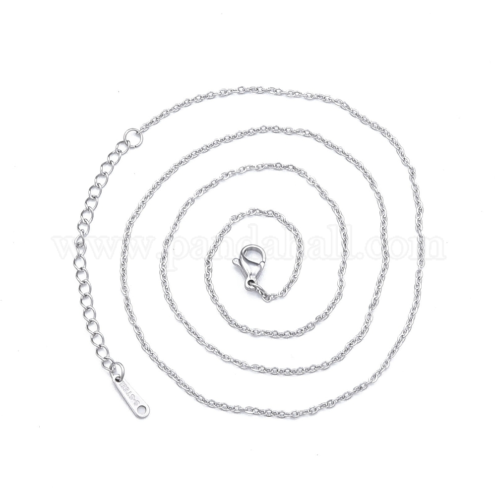 Wholesale NonTarnish 304 Stainless Steel Cable Chains Necklace for Men