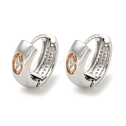 Brass with Cubic Zirconia Earrings EJEW-L211-13P