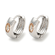 Boucles d'oreilles en laiton avec zircone cubique EJEW-L211-13P