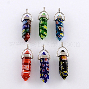 MILLEFIORI стеклянные подвески с фурнитурами сплава LK-R008-M01