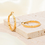 Стильные серьги-кольца из нержавеющей стали в форме сердца JK4494-1