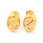 Овальные серьги-гвоздики из нержавеющей стали 304 EJEW-L290-016G