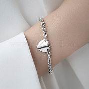 925 серебряный браслет с подвесками в форме сердца KR9366-1