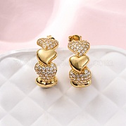 Серьги-гвоздики из циркония EJEW-D322-07G-01