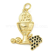 Подвески из латуни с эмалью в стойку KK-U029-14G
