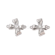 Подвески из латуни и прозрачного стекла KK-N254-58P