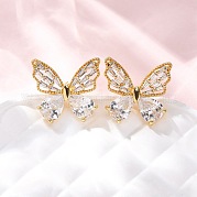 Серьги-гвоздики из циркония EJEW-D322-02G